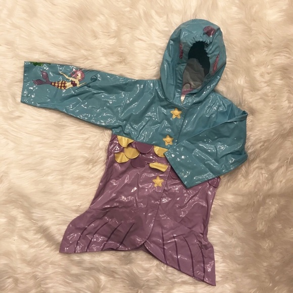 Kidorable Mermaid Tail Raincoat Toddler Girl 4T - Picture 2 of 7